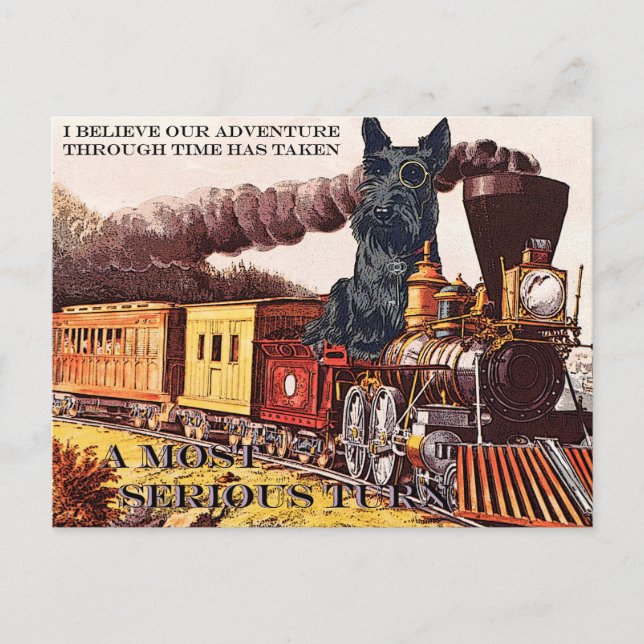 "Eine äußerst ernste Wende" Postkarte (Vorderseite)