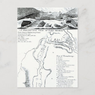 Eine Aussicht auf den George-See Postkarte