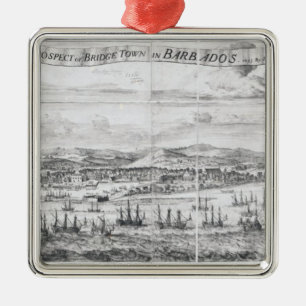 Eine Aussicht der Brücken-Stadt in Barbados Ornament Aus Metall