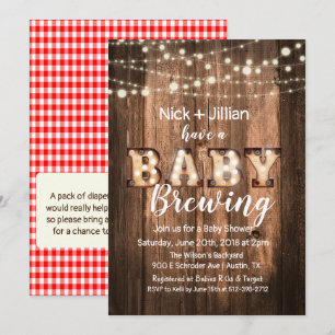 Eine Baby ist im Anmarsch Baby Shower Einladung