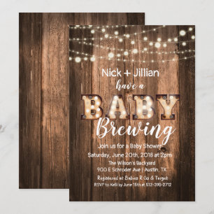 Eine Baby ist im Anmarsch Baby Shower Einladung