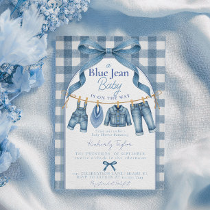Eine Baby-Party für einen Jungen im Stil von Blue  Einladung