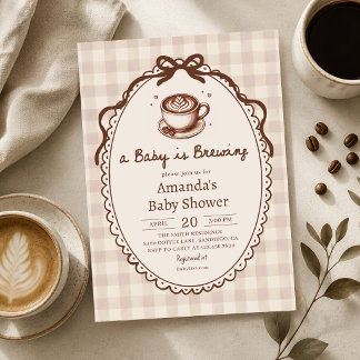 Eine Babybrauerei Kaffee Baby Shower Einladung