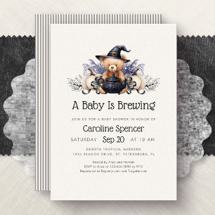 Eine Babyparty braut sich zusammen: Halloween-Baby Einladung