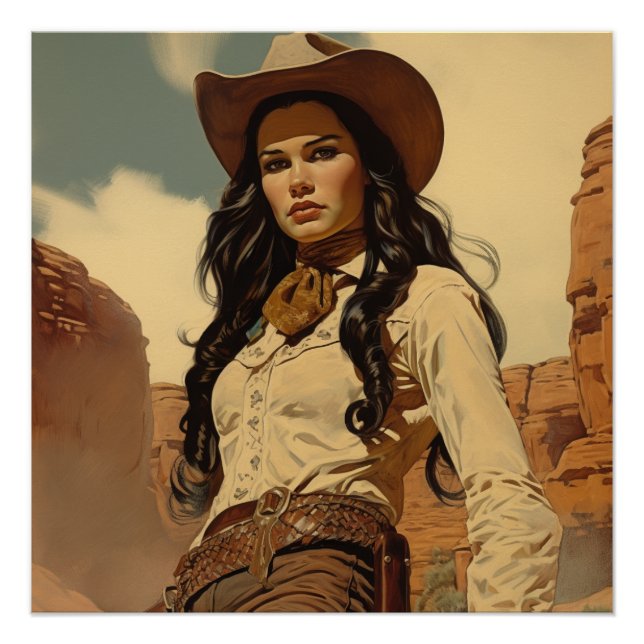 Eine bahnbrechende Vintage Liebe: Wild West Whispe Poster (Vorderseite)