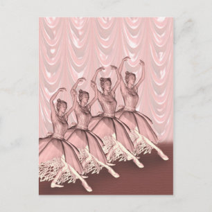 Eine Ballerina-Karte Postkarte
