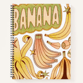 Eine Banane / Illustration von Bananen Notizbuch