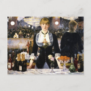 Eine Bar bei den Folies-Bergère Postkarte
