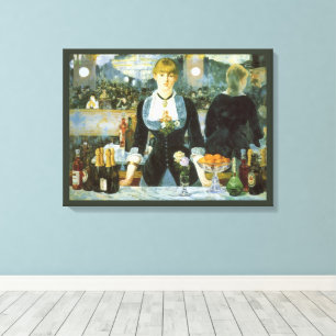 Eine Bar in den Folies Bergère von Édouard Manet Leinwanddruck