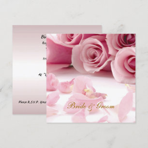 Eine beliebte elegante Hochzeitseinladung rosa Blu Einladung