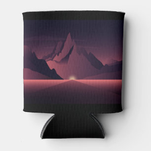 Eine Bergsonnenuntergangs-Illustration Dosenkühler