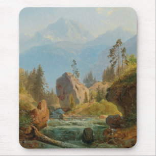 Eine Bergwelt mit Creek - Albert Zimmerman Mousepad
