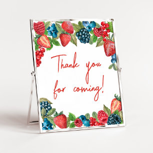Eine Berry Sweet Baby Dusche Danke, dass Sie gekom Poster
