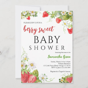 Eine Berry Sweet Baby Dusche Einladung