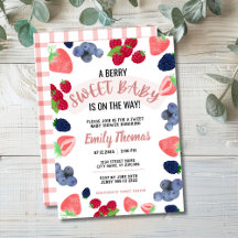 Eine Berry Sweet Baby Dusche Einladung