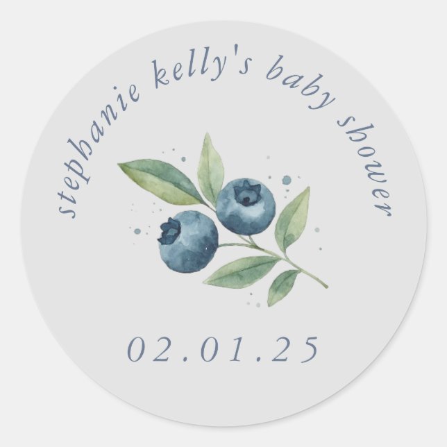 Eine Berry Sweet Baby Dusche Runder Aufkleber (Vorderseite)