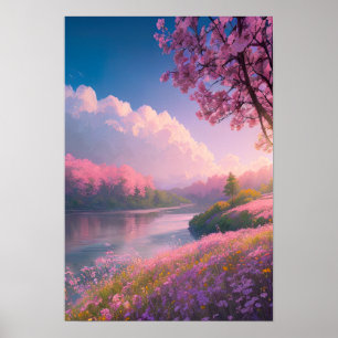 Eine beruhigende Flucht in die Friedliche Welt der Poster