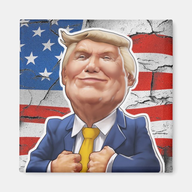 Eine beschädigte Flagge und #45 Magnet (Vorne)