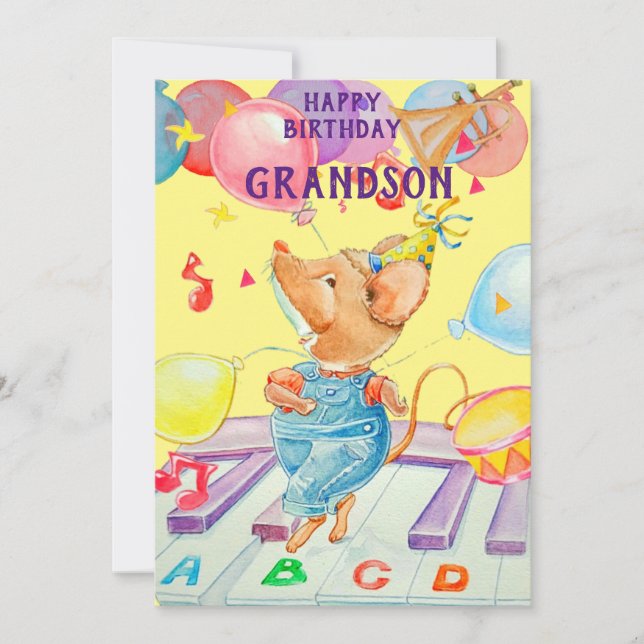 Eine besondere Grandson Birthday Grußkarte Dankeskarte (Vorderseite)