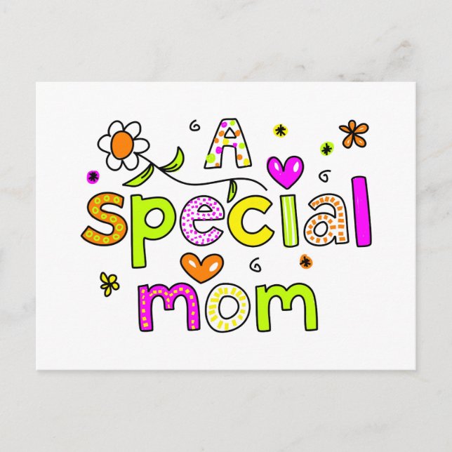 Eine besondere Mama Postkarte (Vorderseite)