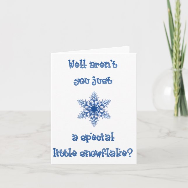 Eine besondere Snowflatterkarte Feiertagskarte (Vorderseite)