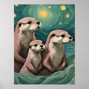 Eine bessere Familie in einem stürmischen Nachtmee Poster