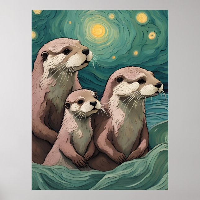 Eine bessere Familie in einem stürmischen Nachtmee Poster (Vorne)
