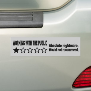 Eine Bewertung mit einem Stern Autoaufkleber