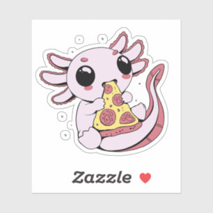 Eine bezaubernde axolotale Pizza Aufkleber