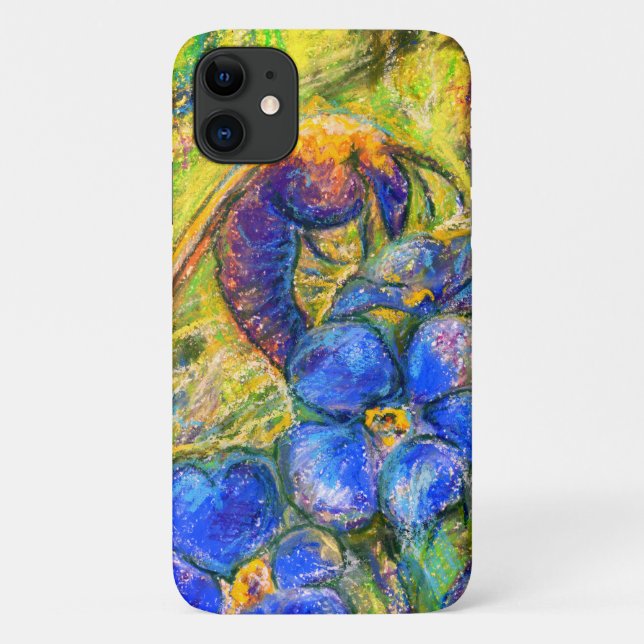 Eine Biene & Vergessen-nicht-Blume Case-Mate iPhone Hülle (Rückseite)