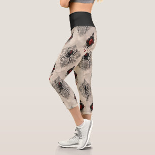 Eine Black Widow-Serie Design #7 Capri Leggings