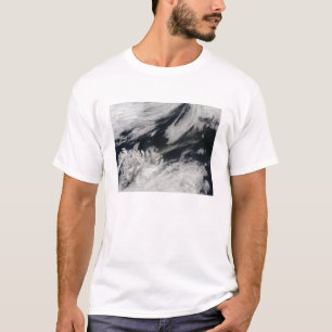 Eine blasse graue Aschenfeder brennt vom Gipfel T-Shirt