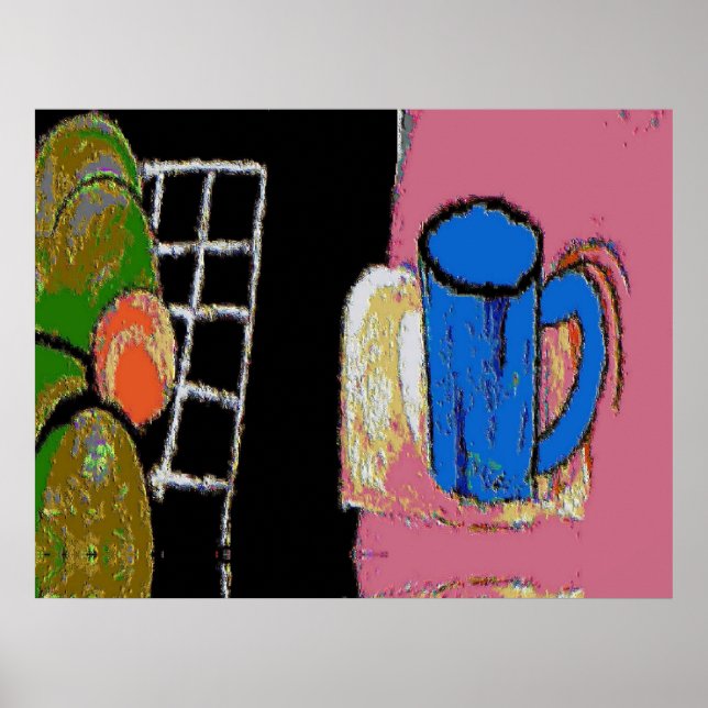 Eine blaue Tasse Poster (Vorne)