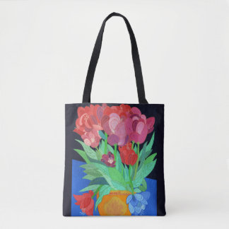 Eine blaue Tulip Tasche
