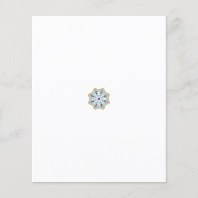 eine blaue und braune Blume mit roter Mitte Flyer (Vorne)