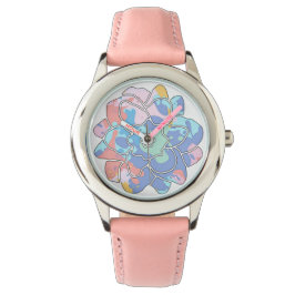Eine Blume aus Farbflecken Armbanduhr