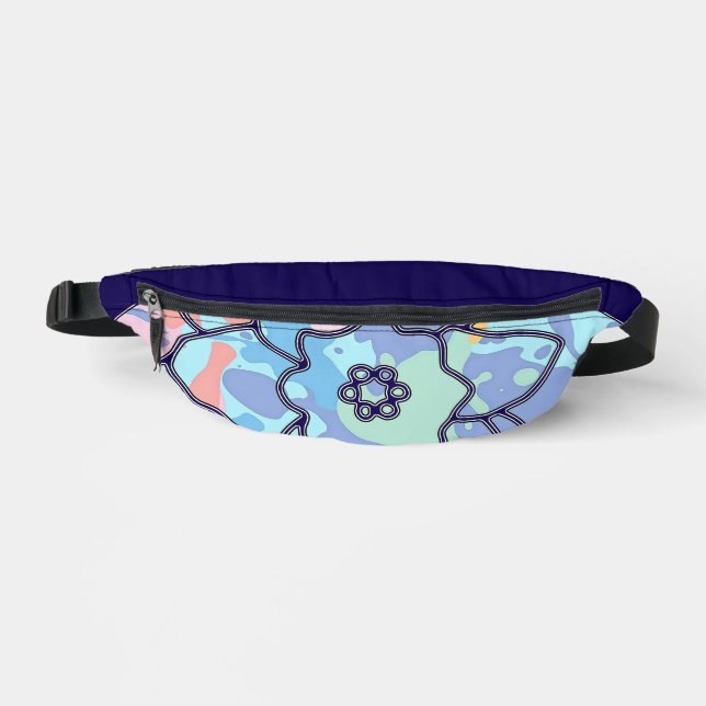 Eine Blume aus Farbflecken Bauchtasche (Vorderseite)