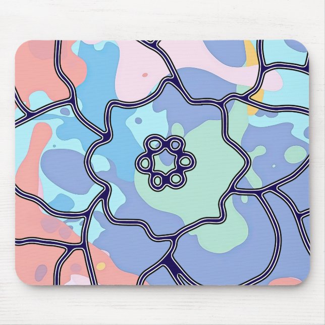 Eine Blume aus Farbflecken Mousepad (Vorne)