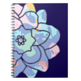 Eine Blume aus Farbflecken Notizblock