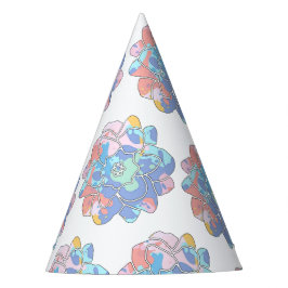 Eine Blume aus Farbflecken Partyhütchen