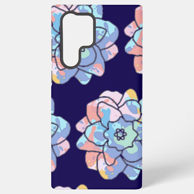 Eine Blume aus Farbflecken Samsung Galaxy Hülle (Rückseite)