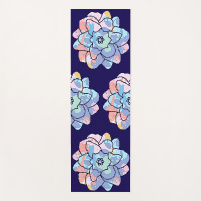 Eine Blume aus Farbflecken Yogamatte (Vorderseite)