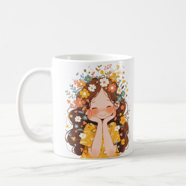 eine Blume der Freude Kaffeetasse (Links)