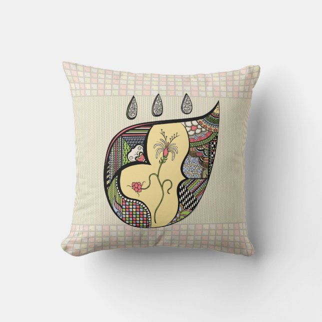 Eine Blume im Kissen (Vorderseite)