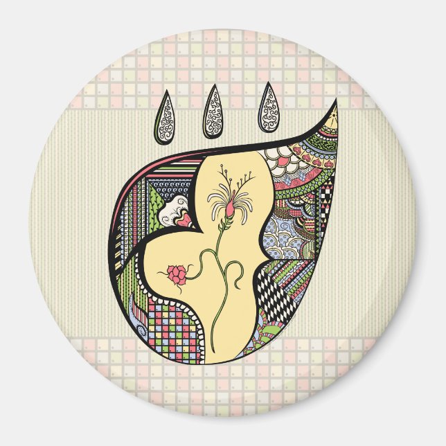 Eine Blume im Magnet (Vorne)