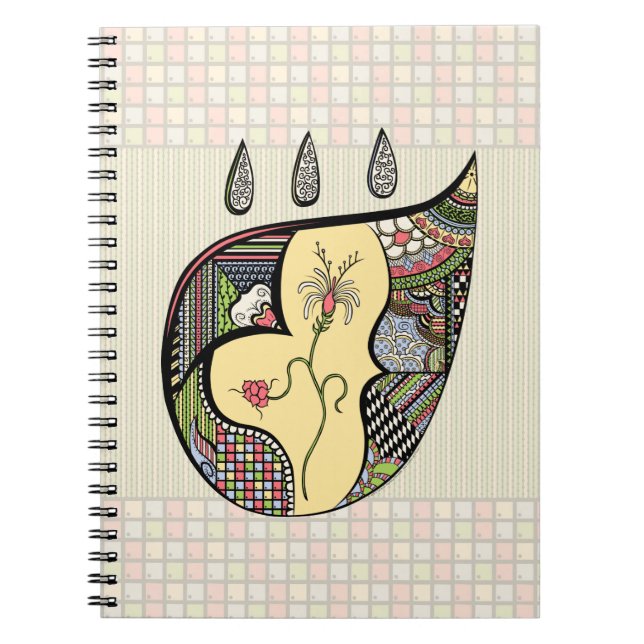Eine Blume im Notebook Notizblock (Vorderseite)