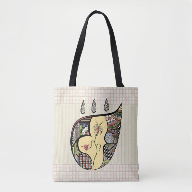 Eine Blume innerhalb des Multiprint-Bags Tasche (Vorderseite)