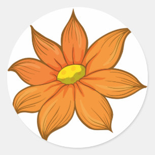 Eine Blume Runder Aufkleber