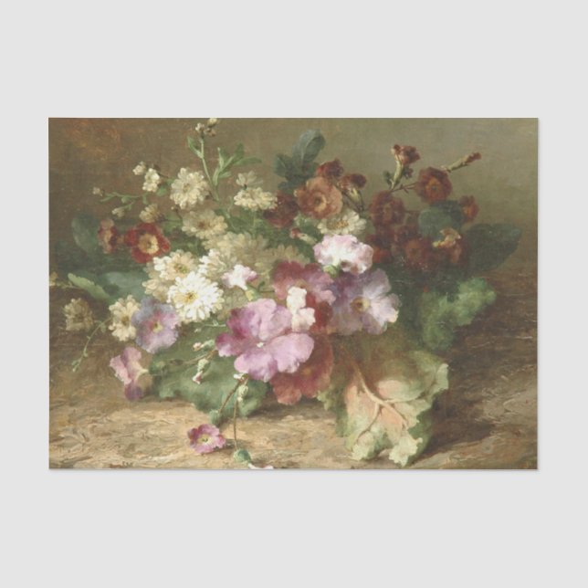 Eine Blume Stillleben von Margaretha Roosenboom Seidenpapier (Vorderseite)