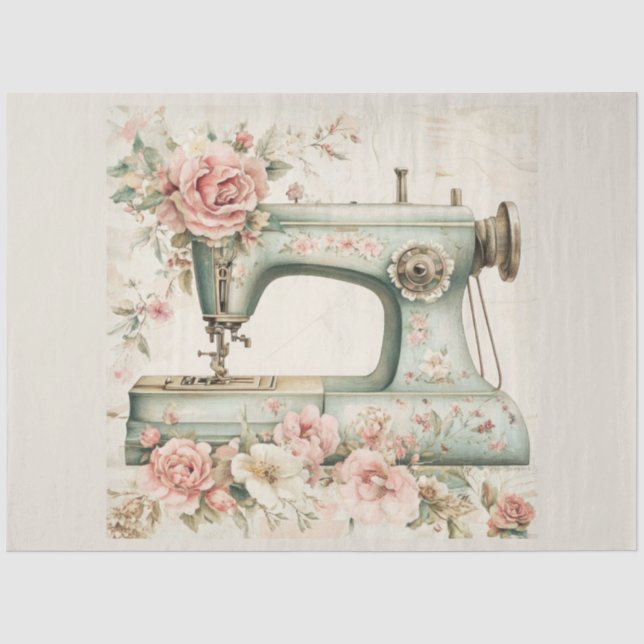 Eine Blumennähmaschine, Design #13 Seidenpapier (Vorderseite)